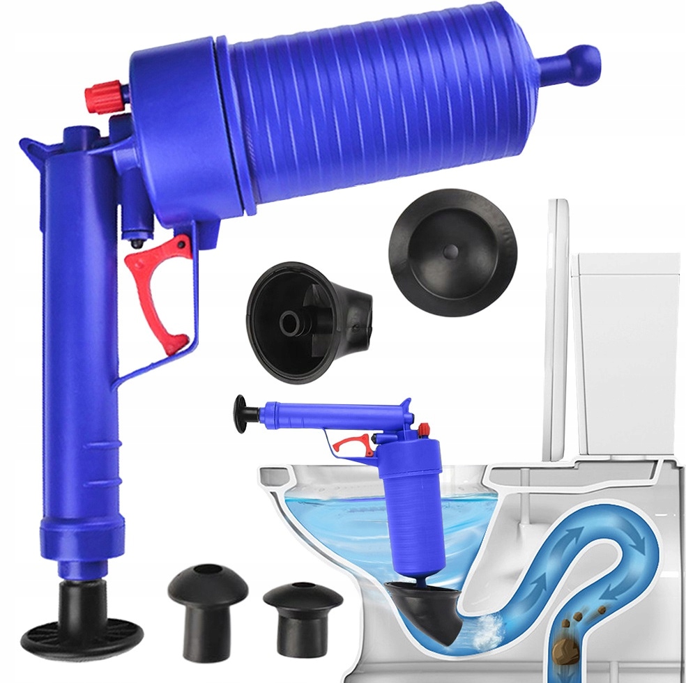 Mocny Udrażniacz Przepychacz Rur Wc Zlewu Sanitarny Pistolet Do Udrażniania