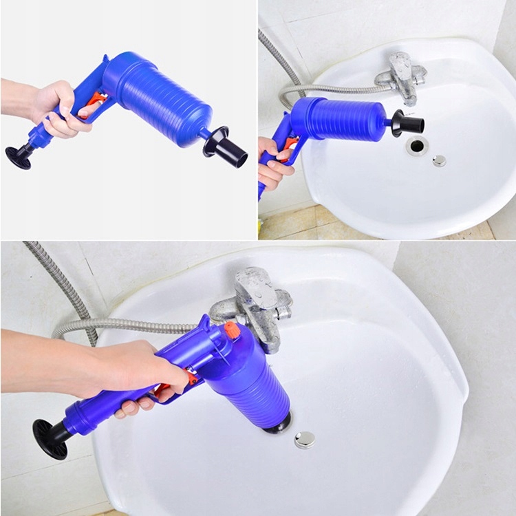 Mocny Udrażniacz Przepychacz Rur Wc Zlewu Sanitarny Pistolet Do Udrażniania