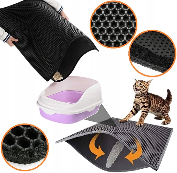 Mata Wycieraczka Pod Kuwetę Dla Kota Na Żwirek Czysta Podłoga Xxl