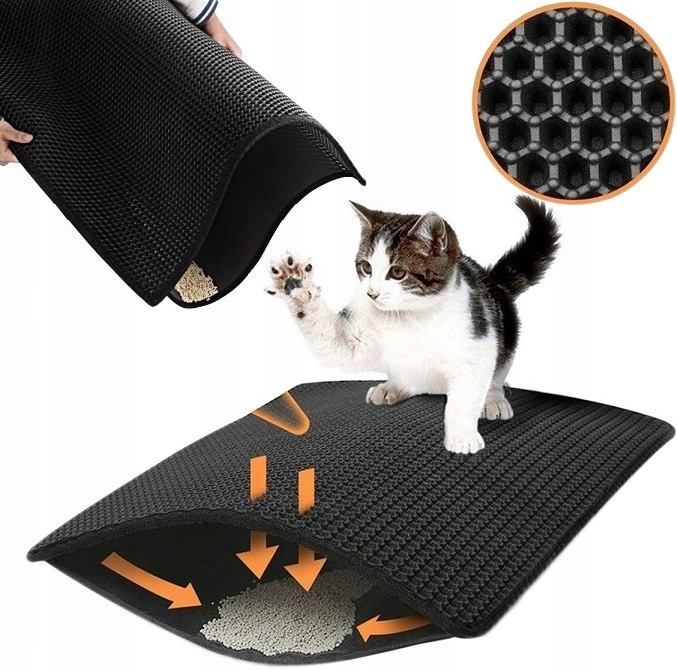 Mata Wycieraczka Pod Kuwetę Dla Kota Na Żwirek Czysta Podłoga Xxl