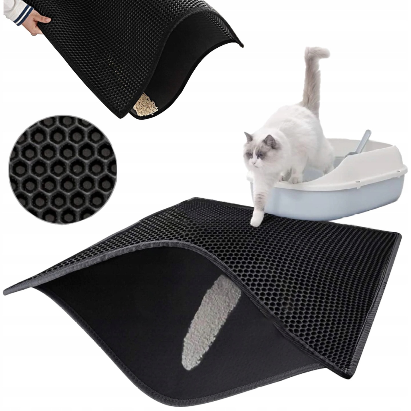 Mata Wycieraczka Pod Kuwetę Dla Kota Na Żwirek Czysta Podłoga Xxl