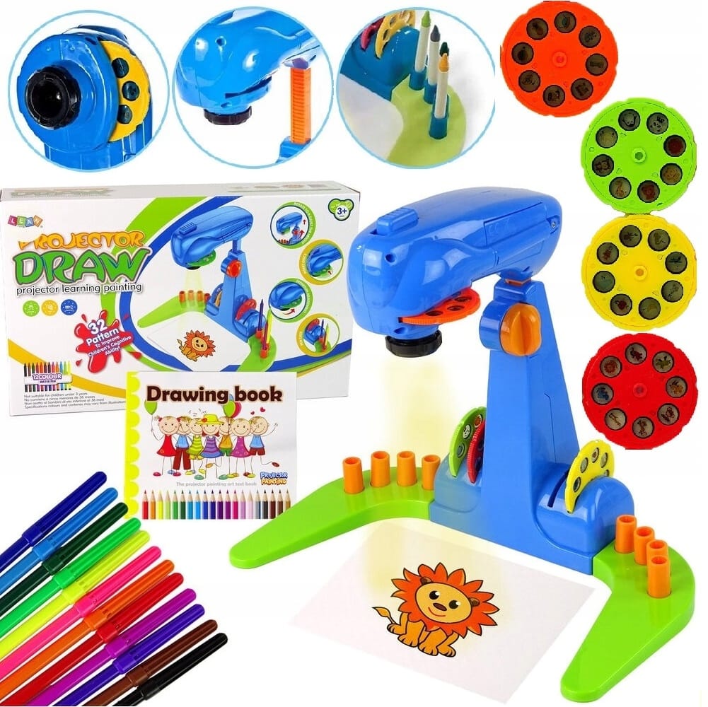 Projektor Rzutnik Do Nauki Rysowania Malowania Ze Slajdami 32 Slajdy Mazaki