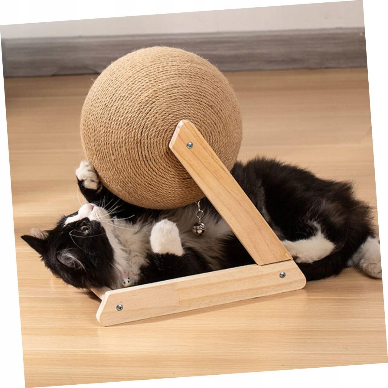 Drapak Stabilny Dla Kota Kula Sizal Do Drapania Zabawka Ruchoma Piłka