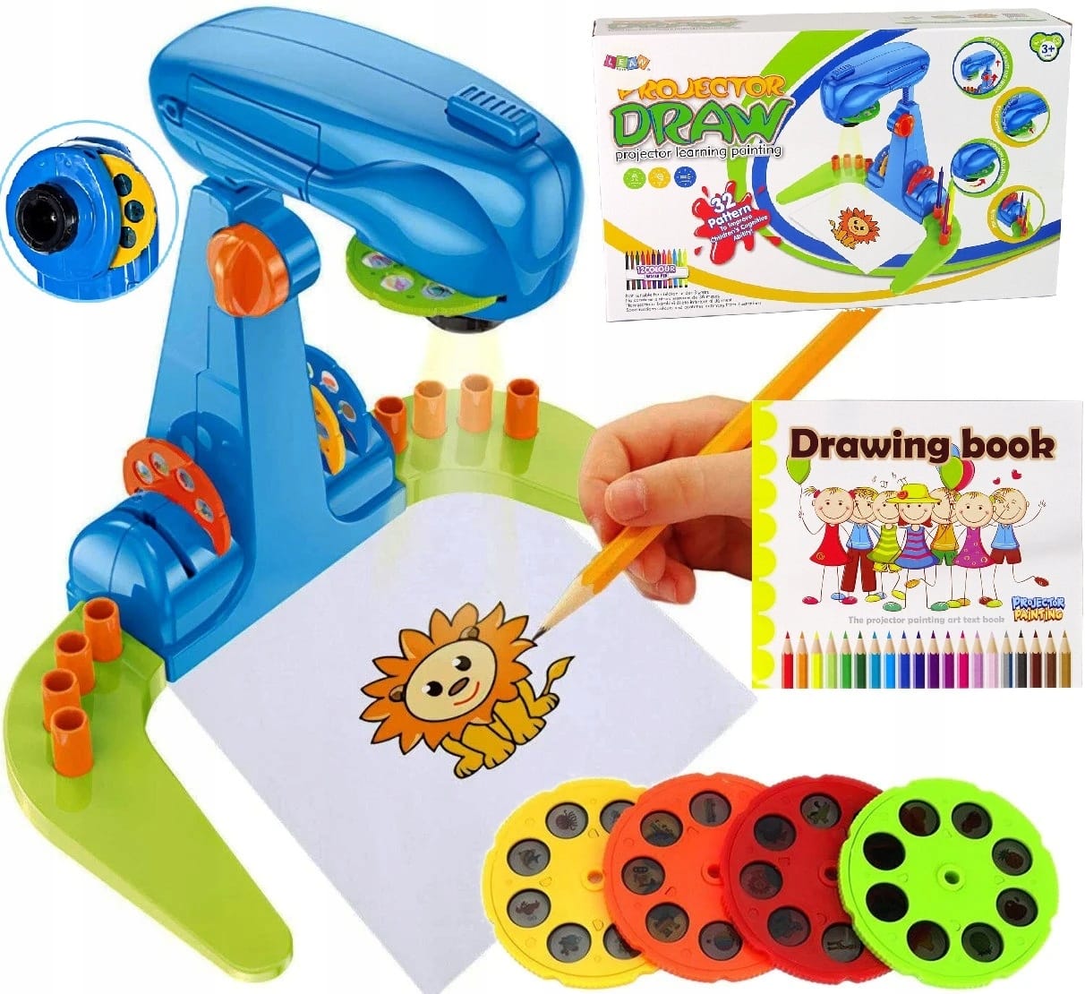 Projektor Rzutnik Do Nauki Rysowania Malowania Ze Slajdami 32 Slajdy Mazaki