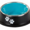 Miska Dla Psa Kota Metalowa Antypoślizgowa Miseczka Łapka Guma Łapki 400ml