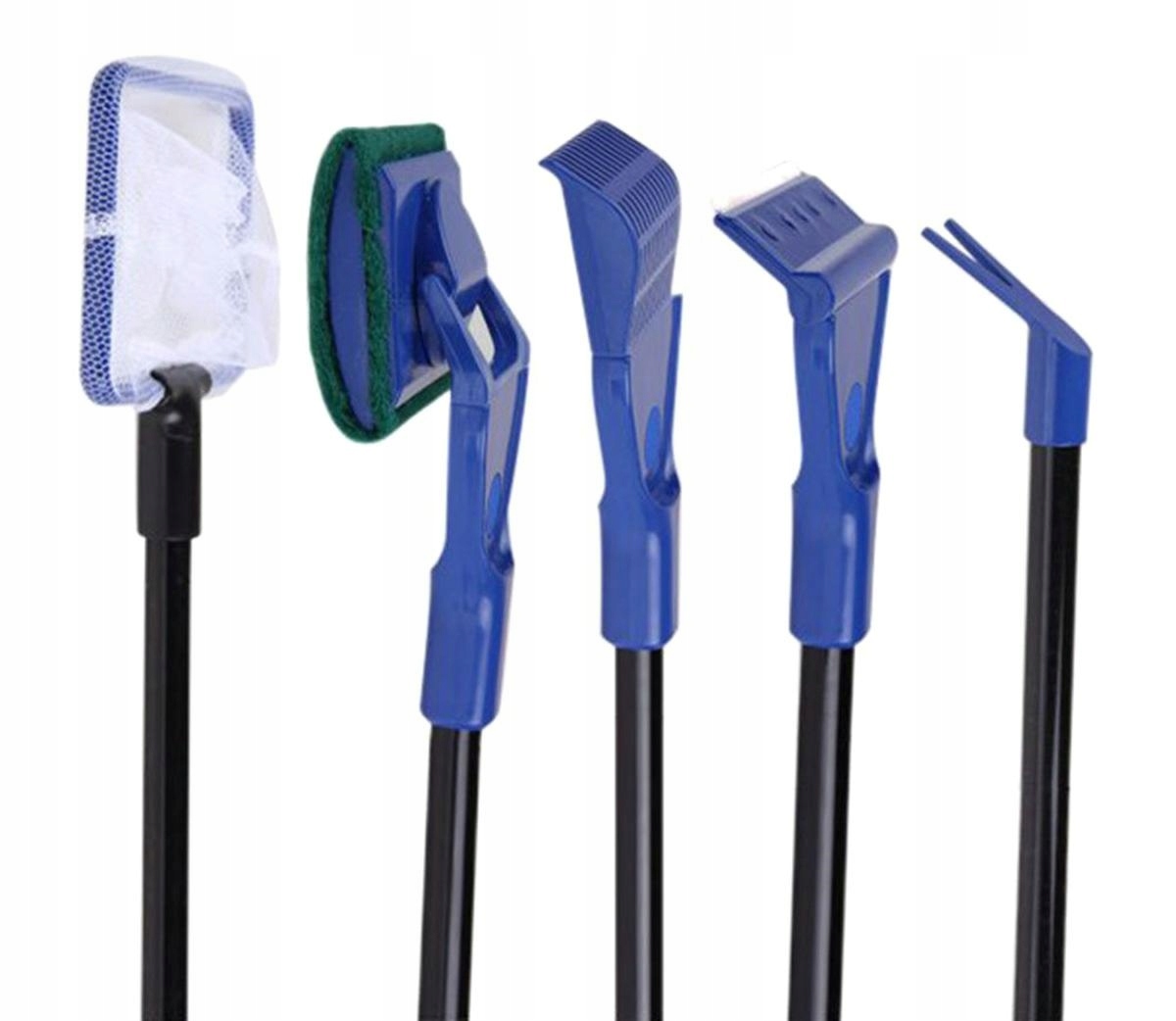 5w1 Zestaw Narzędzi Do Czyszczenia Akwarium Siatka Czyścik Szczypce Grabie