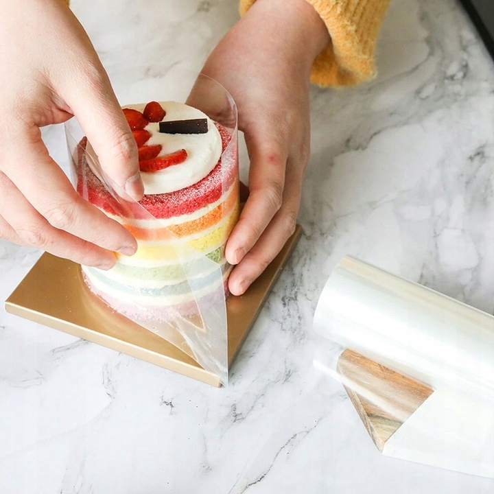 Gruba Folia Rantowa Cukiernicza Owijka Rant Do Tortu Ciasta H=20cm X 10m