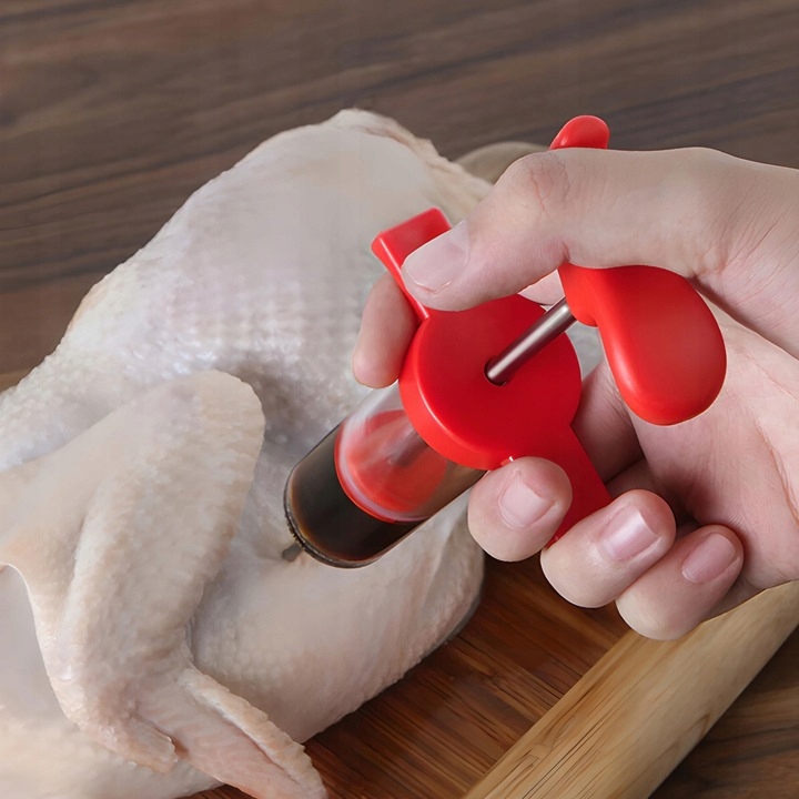 Nastrzykiwarka Do Mięsa Strzykawka 3 Igły Wędlin Szynki Szpryca Mięs 30ml