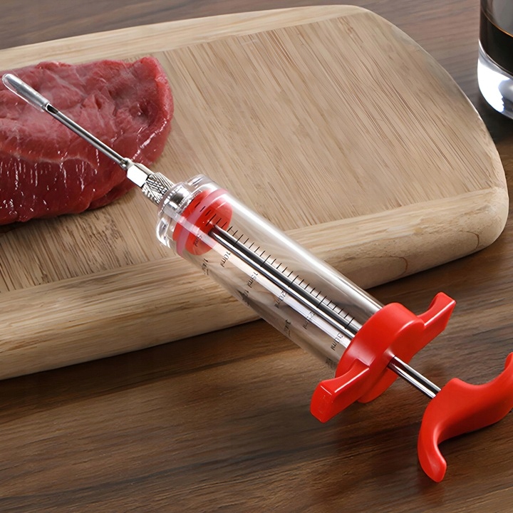 Nastrzykiwarka Do Mięsa Strzykawka 3 Igły Wędlin Szynki Szpryca Mięs 30ml