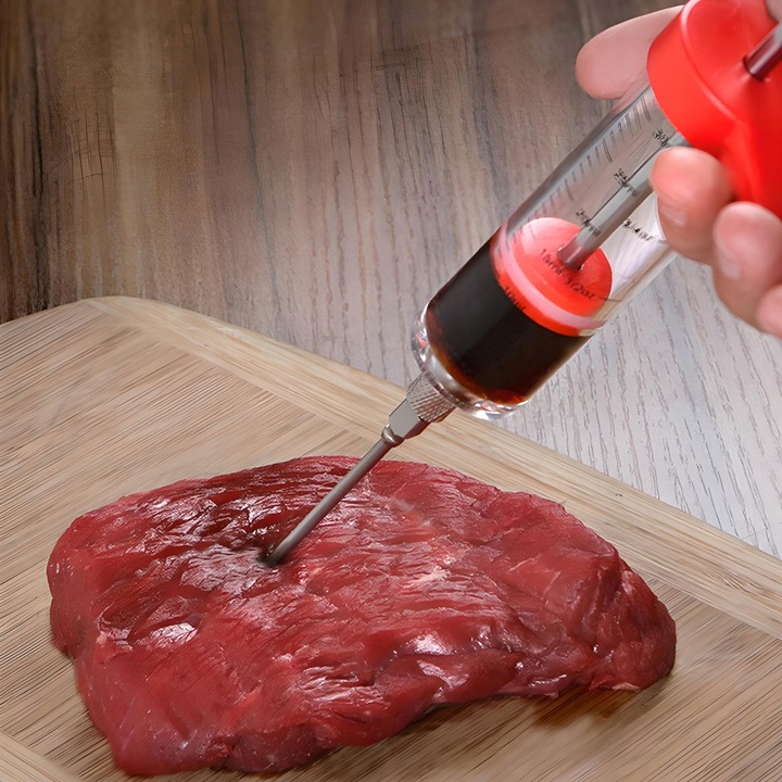 Nastrzykiwarka Do Mięsa Strzykawka 3 Igły Wędlin Szynki Szpryca Mięs 30ml