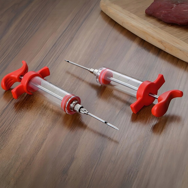 Nastrzykiwarka Do Mięsa Strzykawka 3 Igły Wędlin Szynki Szpryca Mięs 30ml
