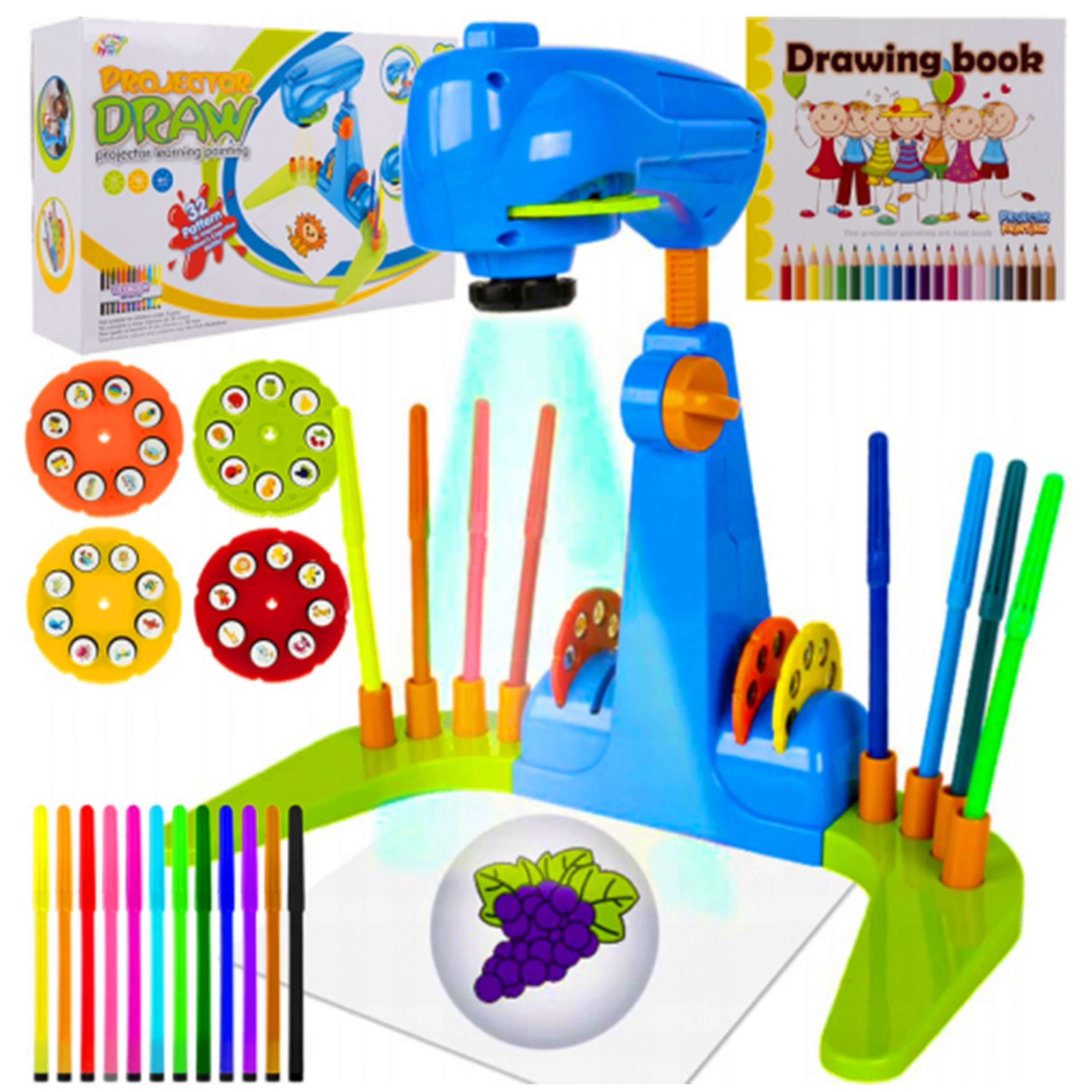 Projektor Rzutnik Do Nauki Rysowania Malowania Ze Slajdami 32 Slajdy Mazaki