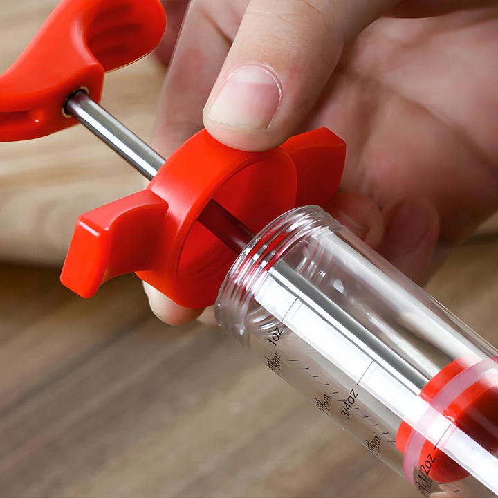 Nastrzykiwarka Do Mięsa Strzykawka 3 Igły Wędlin Szynki Szpryca Mięs 30ml