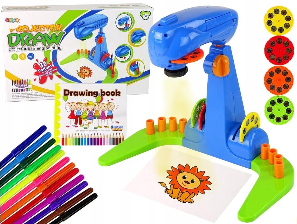Projektor Rzutnik Do Nauki Rysowania Malowania Ze Slajdami 32 Slajdy Mazaki