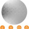 Podkład Pod Tort Srebrny 30 cm Okrągły Gruby 12mm Mocny Sztywny Silver
