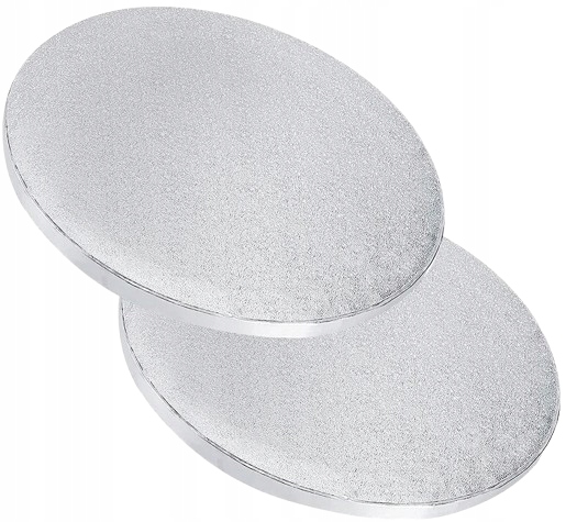 Podkład Pod Tort Srebrny 30 cm Okrągły Gruby 12mm Mocny Sztywny Silver