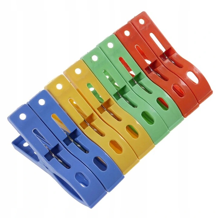 Klamerki Do Bielizny Spinacze Do Ubrań Prania Żabki Kolorowe 20 Sztuk