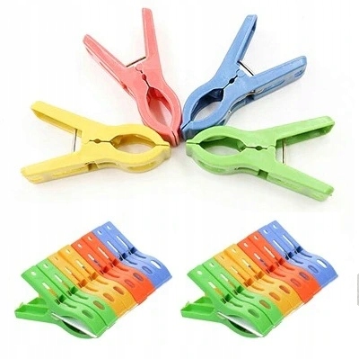 Klamerki Do Bielizny Spinacze Do Ubrań Prania Żabki Kolorowe 20 Sztuk