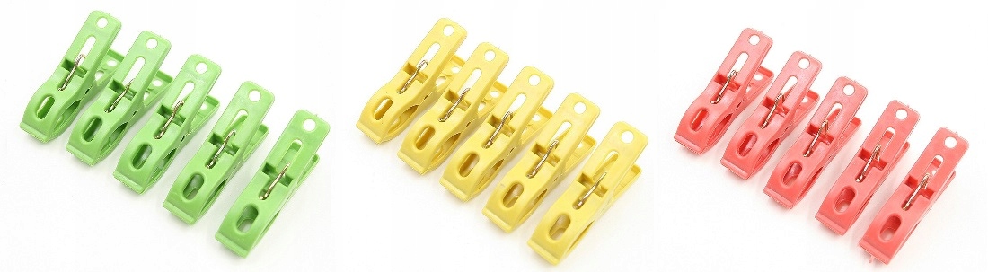 Klamerki Do Bielizny Spinacze Do Ubrań Prania Żabki Kolorowe 20 Sztuk