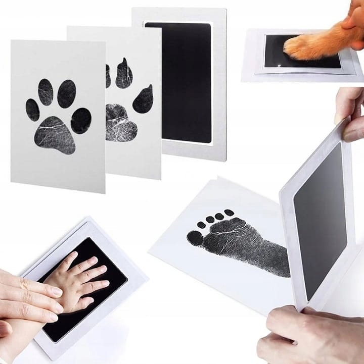 Niebrudzący Odcisk Rączki Stópki Dziecka Łapki Pamiątka Na Narodziny Bobasa