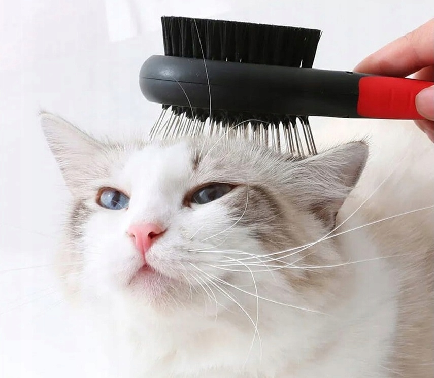 Szczotka Do Pielęgnacji Czesania Sierści Dla Psa Kota Zwierząt Dwustronna