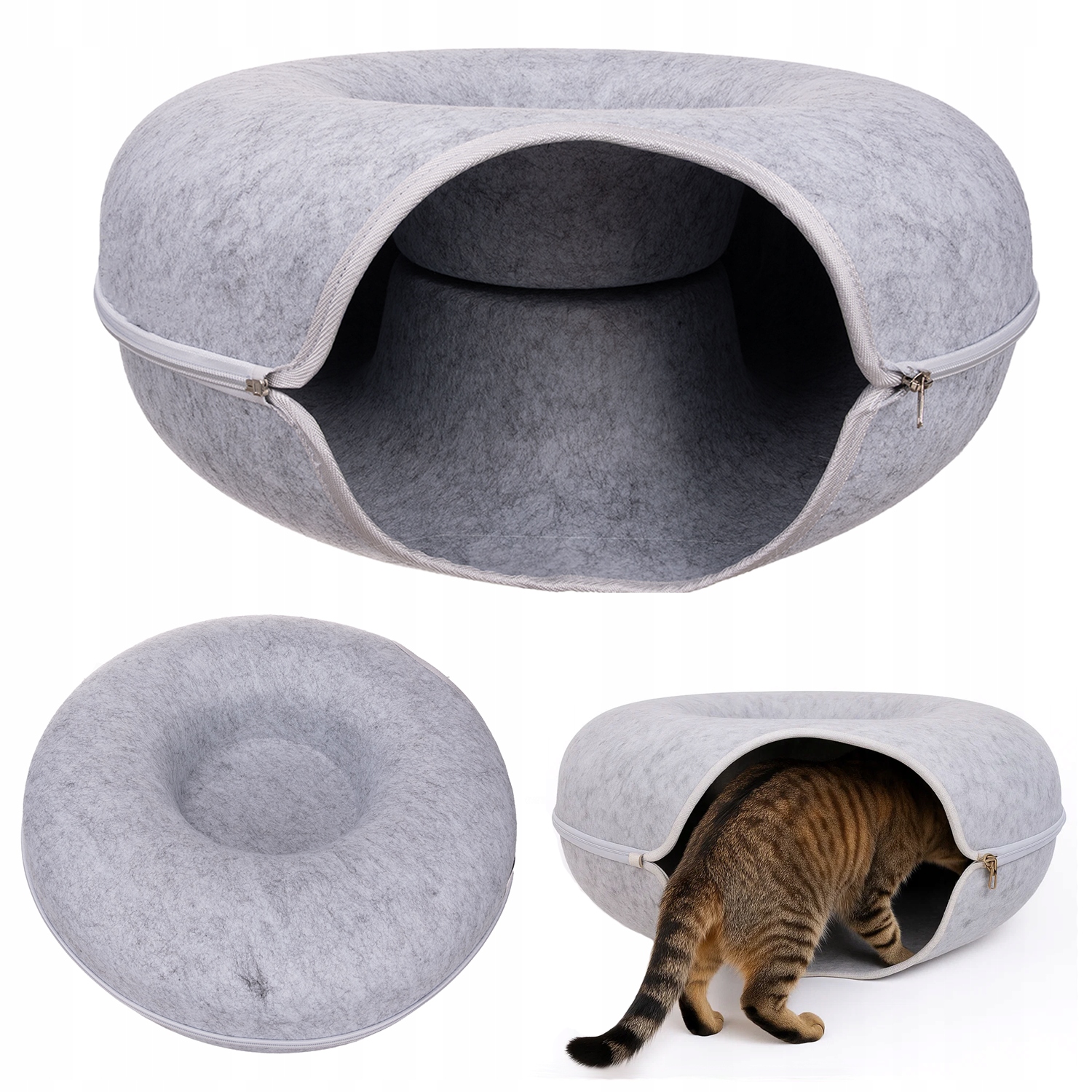 Legowisko Dla Kota Tunel Antystresowy Donut Okrągły Do Leżenia Dla Fretki