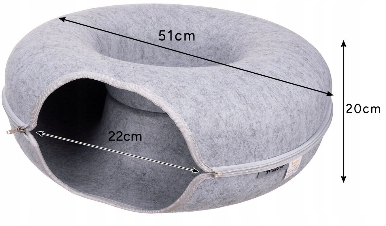 Legowisko Dla Kota Tunel Antystresowy Donut Okrągły Do Leżenia Dla Fretki
