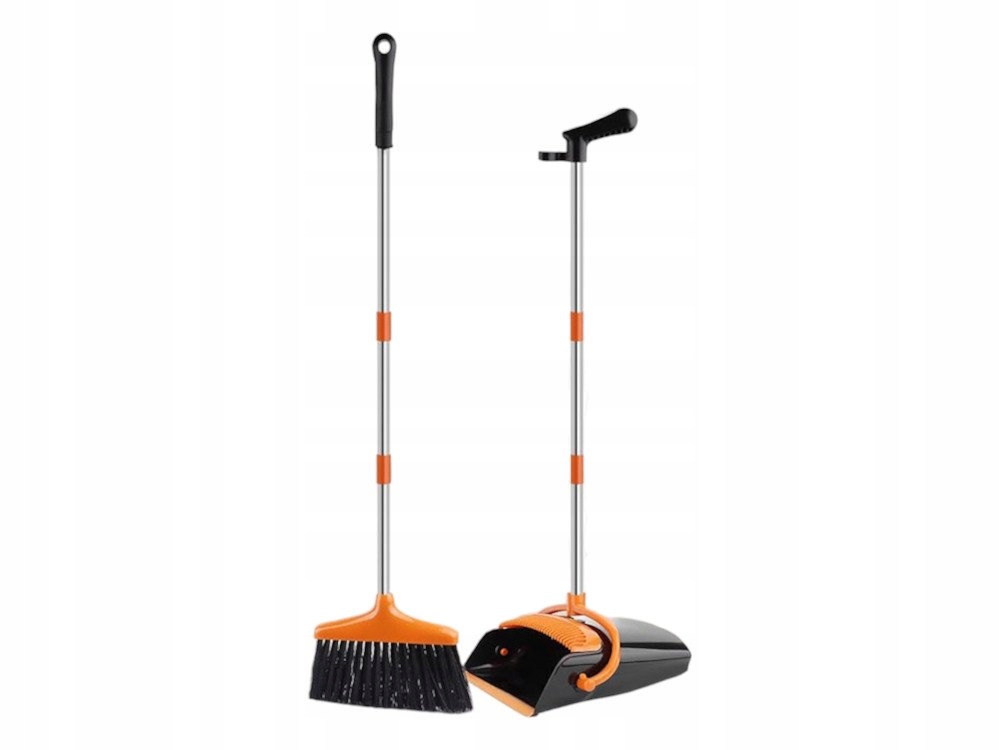 2w1 Zestaw Do Sprzątania Szczotka Do Zamiatania Zmiotka Szufelka Leniuch