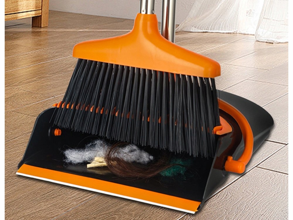 2w1 Zestaw Do Sprzątania Szczotka Do Zamiatania Zmiotka Szufelka Leniuch