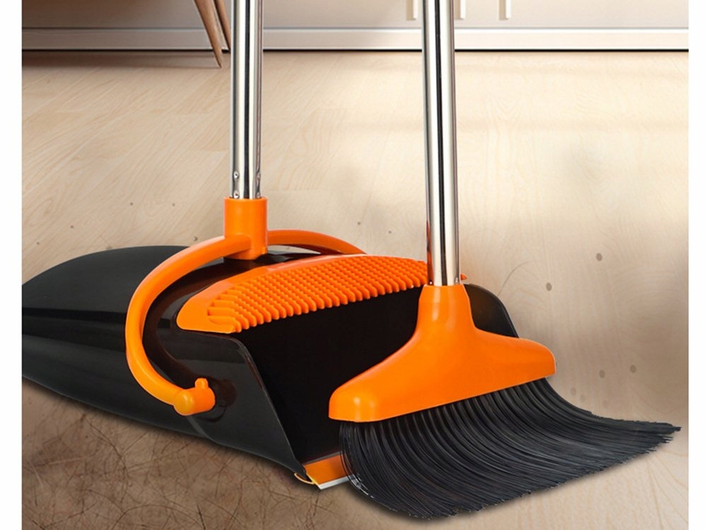 2w1 Zestaw Do Sprzątania Szczotka Do Zamiatania Zmiotka Szufelka Leniuch