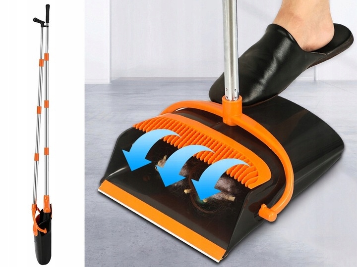 2w1 Zestaw Do Sprzątania Szczotka Do Zamiatania Zmiotka Szufelka Leniuch