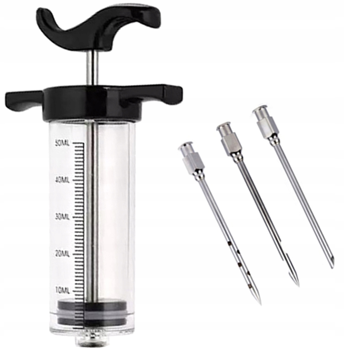 Nastrzykiwarka Do Mięsa Strzykawka Wędlin Szynki Szpryca Mięs 50ml 3 Igły