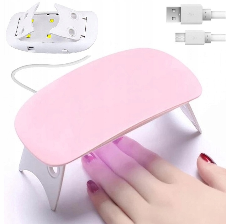 Mała Lampa UV LED Do Utwardzania Paznokci Hybrydy Żele USB Lampka Manicure