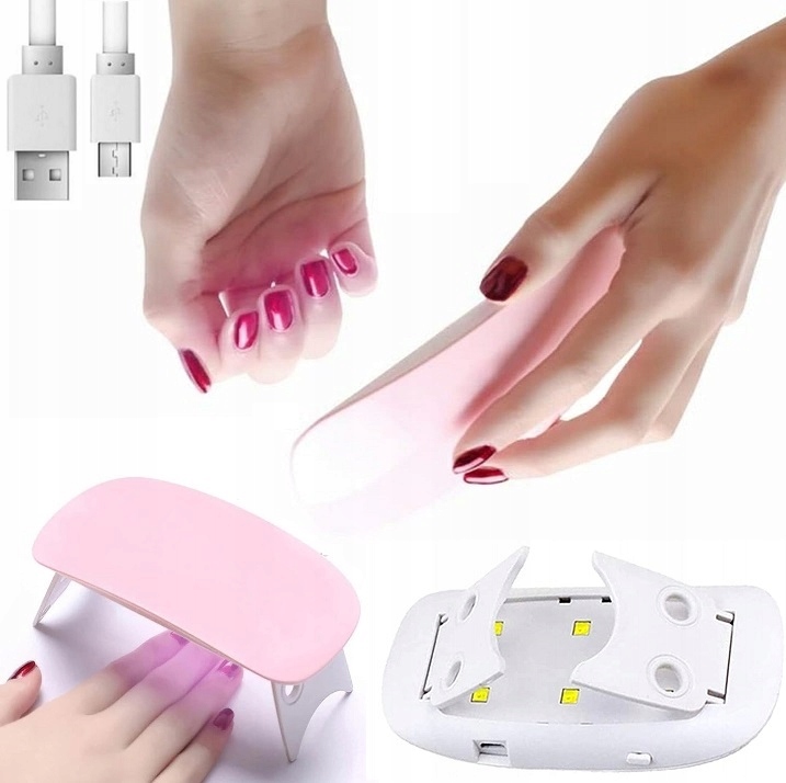 Mała Lampa UV LED Do Utwardzania Paznokci Hybrydy Żele USB Lampka Manicure