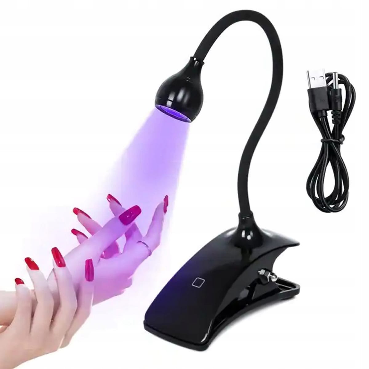 Mała Lampa UV LED Do Utwardzania Paznokci Hybrydy Żele USB Lampka Manicure