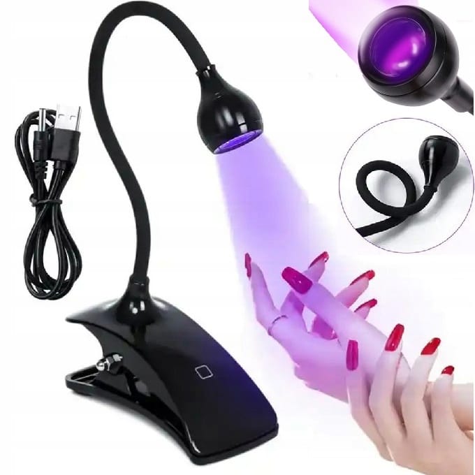 Mała Lampa UV LED Do Utwardzania Paznokci Hybrydy Żele USB Lampka Manicure