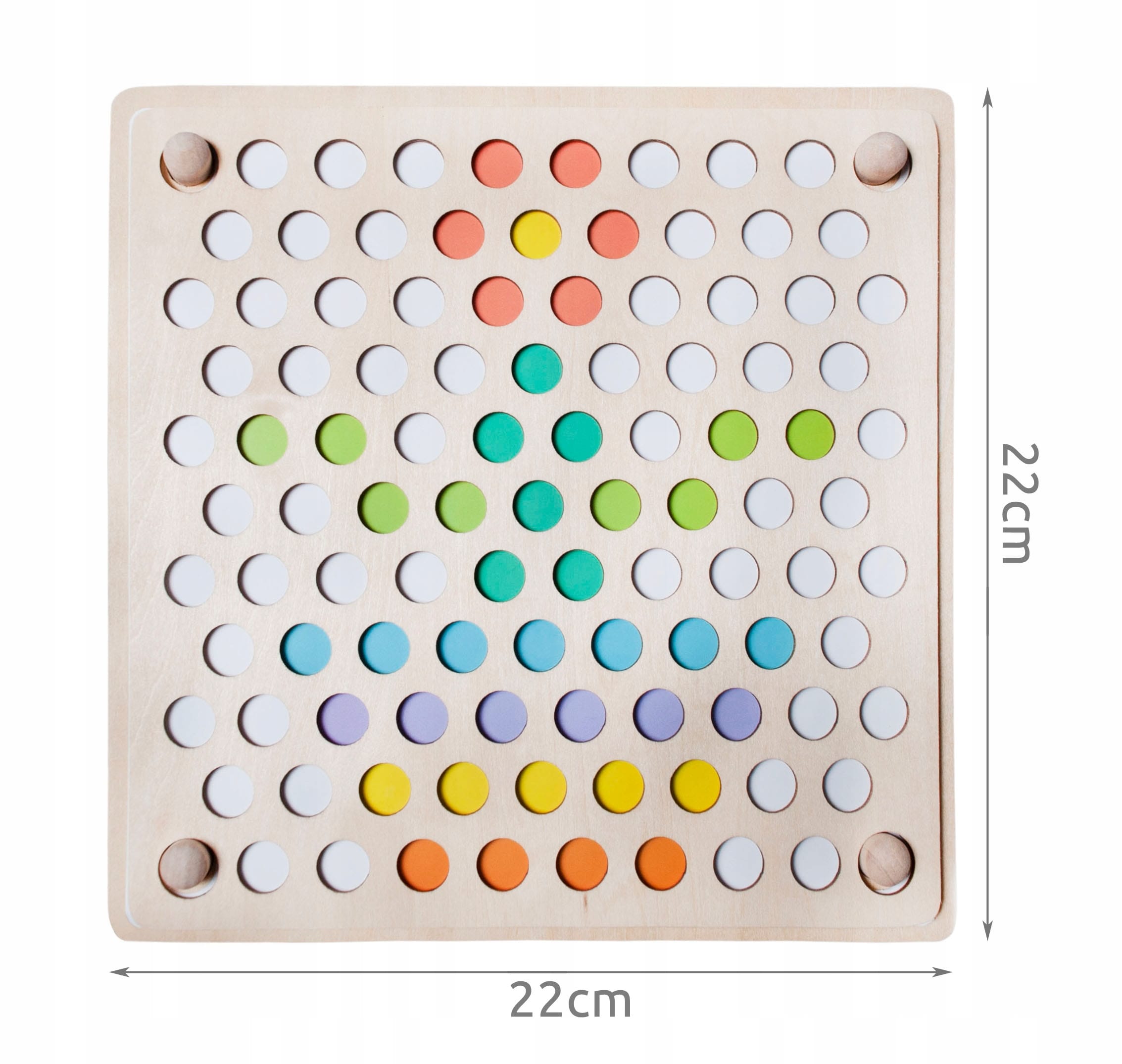 Drewniana Układanka Mozaika Koraliki Kulki Montessori Logarytmiczna Tablica