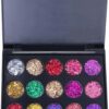 Zestaw 15 Kolorów Paleta Cieni Do Powiek Make Up Cienie Makijaż Brokatowe 1