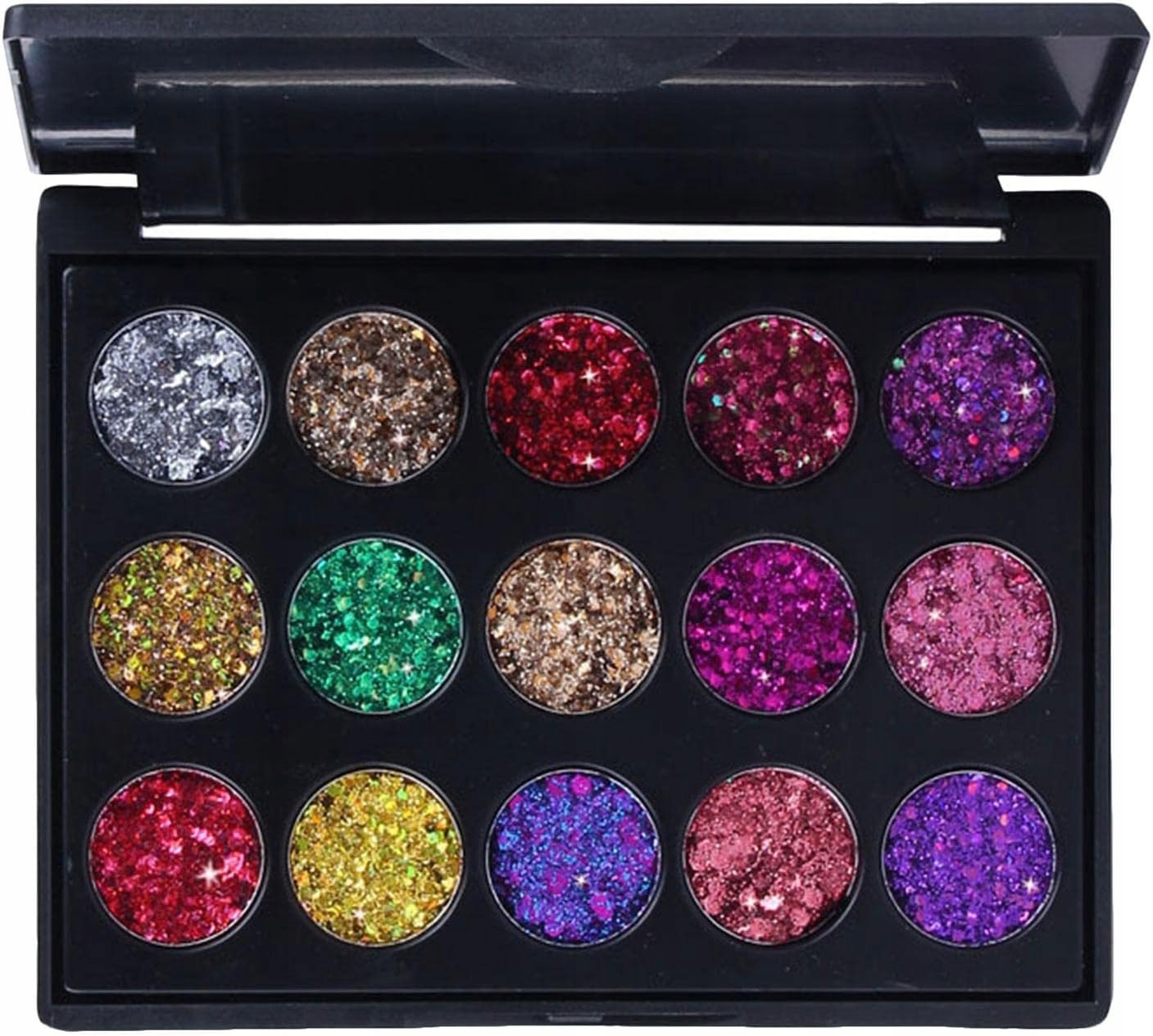 Zestaw 15 Kolorów Paleta Cieni Do Powiek Make Up Cienie Makijaż Brokatowe 1