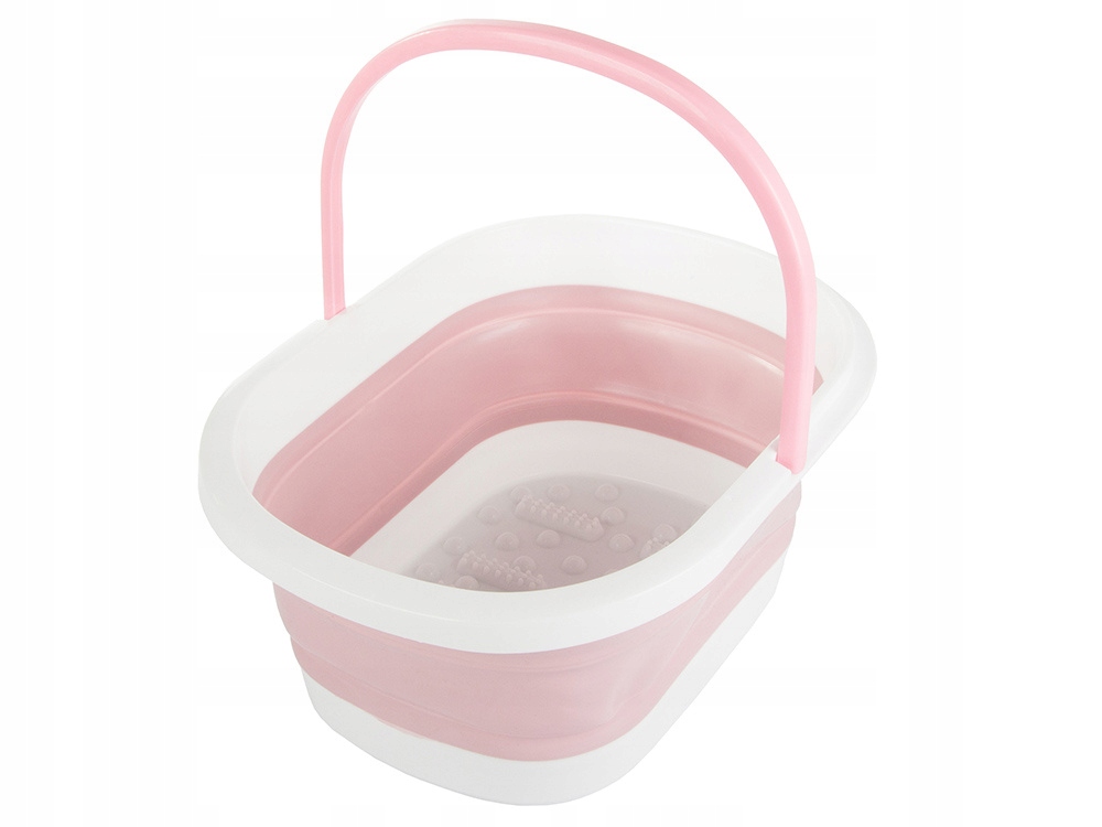 Składane Wiadro Do Masażu Mycia Stóp Nóg Miska Silikonowa Pedicure Wypustki