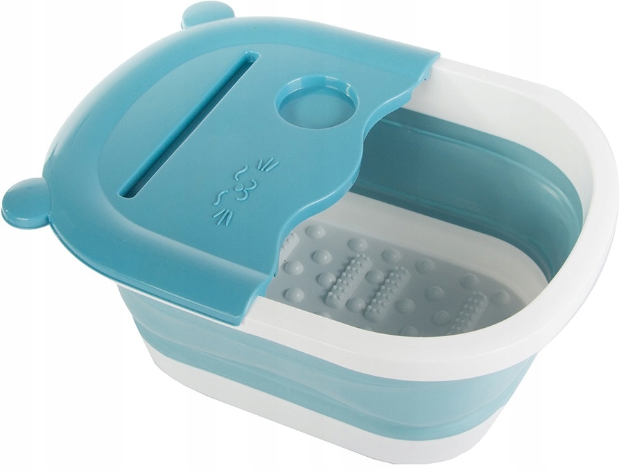 Składane Wiadro Do Masażu Mycia Stóp Nóg Miska Silikonowa Pedicure Wypustki