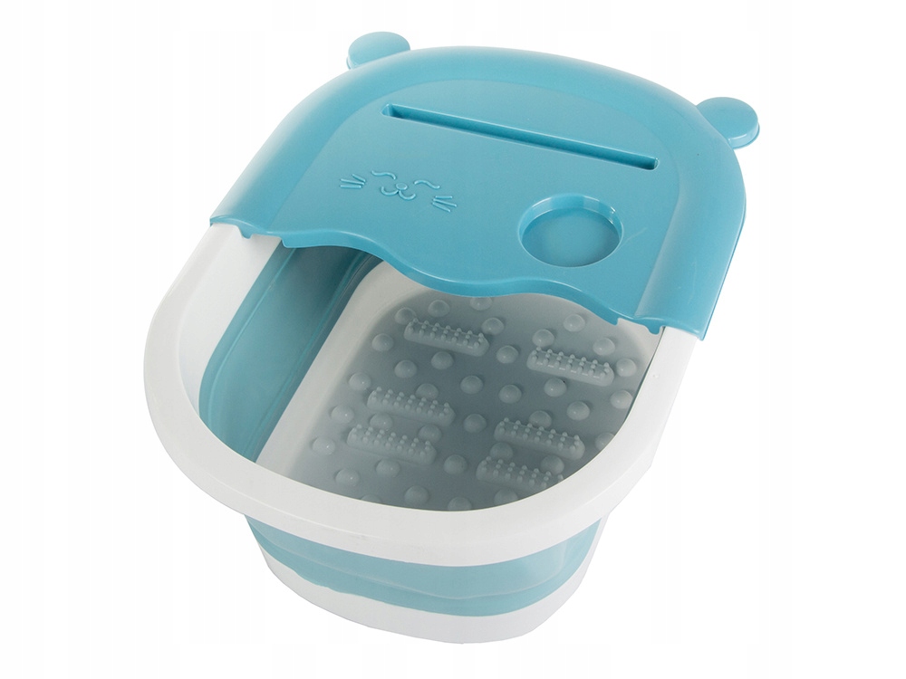 Składane Wiadro Do Masażu Mycia Stóp Nóg Miska Silikonowa Pedicure Wypustki