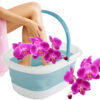 Składane Wiadro Do Masażu Mycia Stóp Nóg Miska Silikonowa Pedicure Wypustki