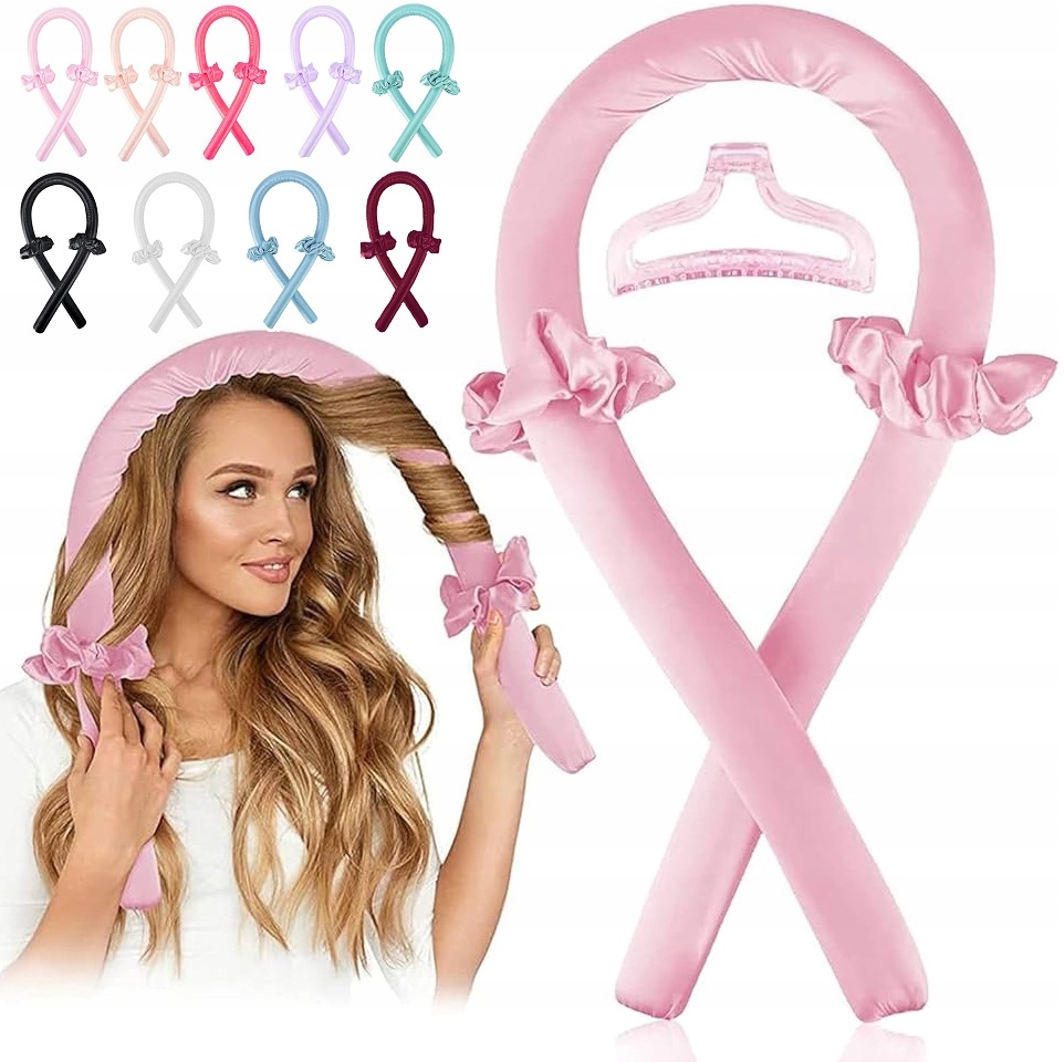 Wałek Do Kręcenia Loków Heatless Curls Scrunchie Do Włosów + Spinka Gumki