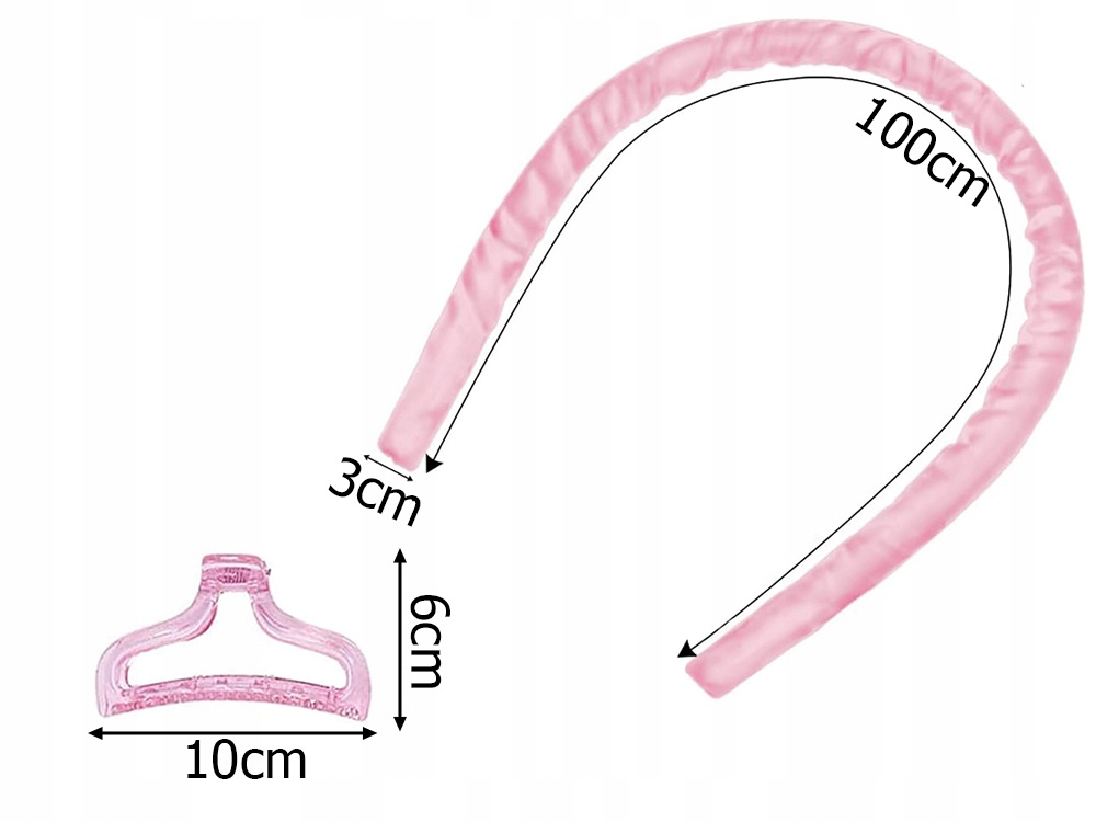 Wałek Do Kręcenia Loków Heatless Curls Scrunchie Do Włosów + Spinka Gumki