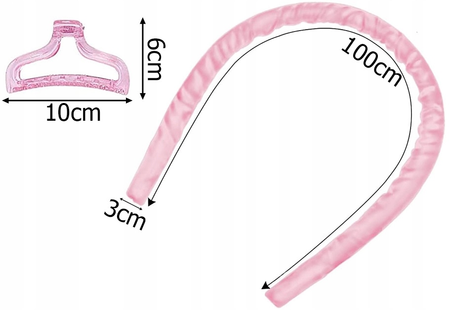 Wałek Do Kręcenia Loków Heatless Curls Scrunchie Do Włosów + Spinka Gumki