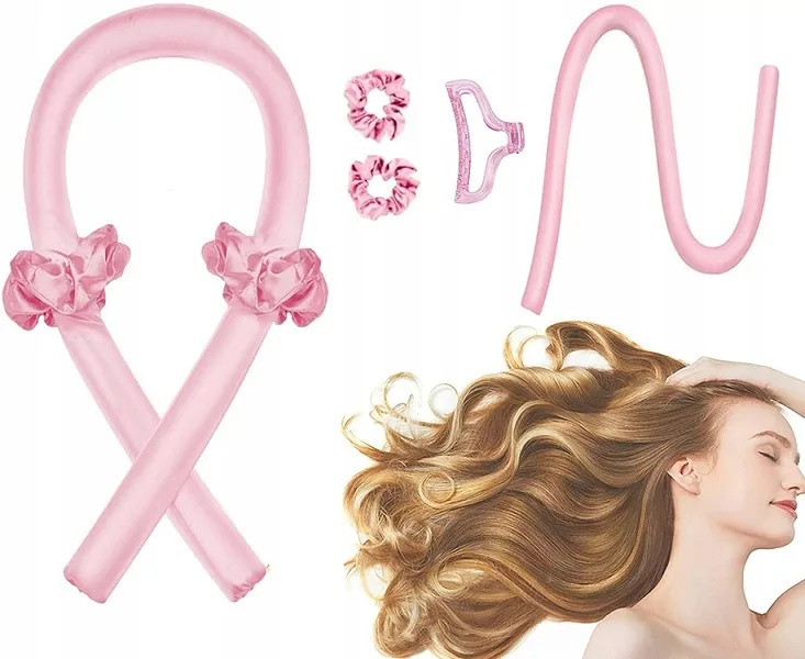Wałek Do Kręcenia Loków Heatless Curls Scrunchie Do Włosów + Spinka Gumki