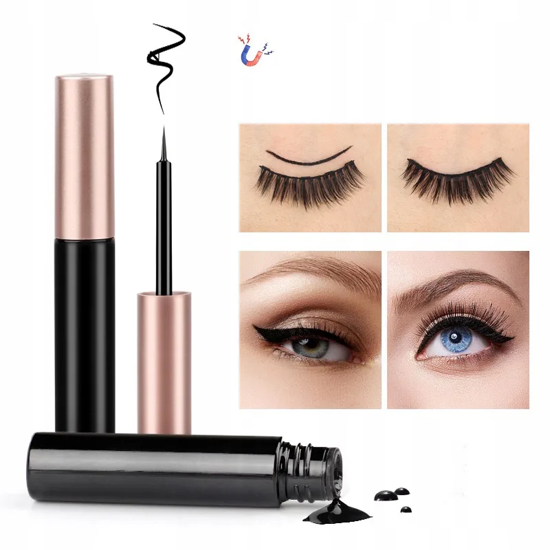 Oryginalne Rzęsy Magnetyczne 7x Długie + Pęseta + 2x Eyeliner + Box Zestaw