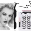 Oryginalne Rzęsy Magnetyczne 7x Długie + Pęseta + 2x Eyeliner + Box Zestaw