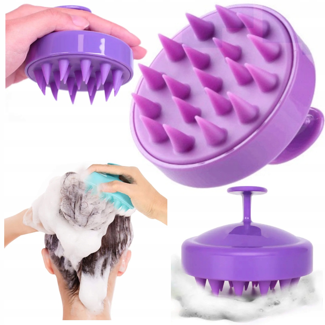 Szczotka Do Masażu Skóry Głowy Mycia Włosów Pielęgnacja Masażer Silikonowy